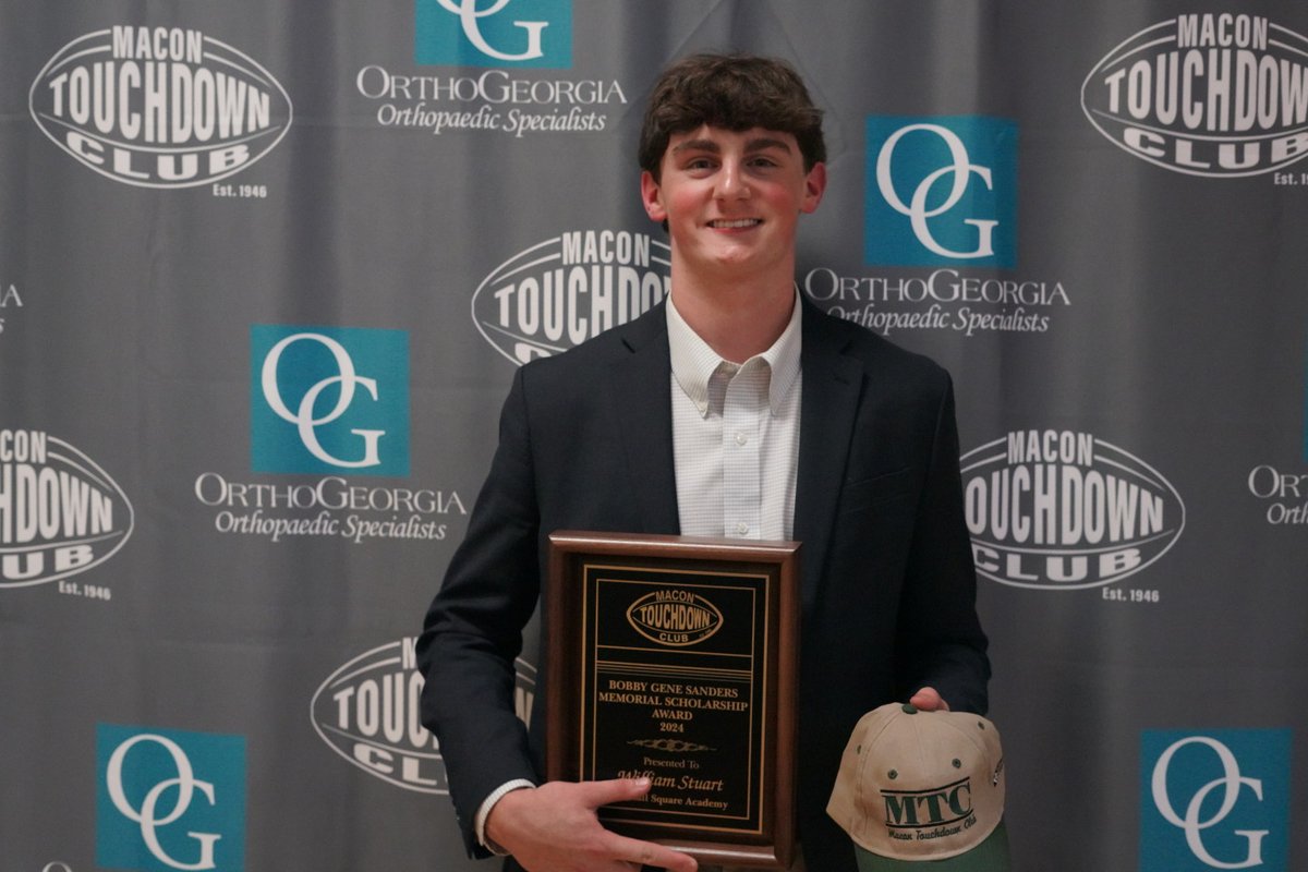 Macon Touchdown Club (@macontdclub) on Twitter photo Bobby Gene Sanders Memorial Scholarship Recipient
William Stuart – Tattnall Square Academy - 4.0 GPA / 1240 SAT
<a href="/TSATrojans/">𝐓𝐀𝐓𝐓𝐍𝐀𝐋𝐋 𝐒𝐐𝐔𝐀𝐑𝐄 𝐀𝐂𝐀𝐃𝐄𝐌𝐘</a> <a href="/tattnallsports/">TATTNALL ATHLETICS</a> #MTDC Bobby Gene Sanders Memorial Scholarship Recipient
William Stuart – Tattnall Square Academy - 4.0 GPA / 1240 SAT
<a href="/TSATrojans/">𝐓𝐀𝐓𝐓𝐍𝐀𝐋𝐋 𝐒𝐐𝐔𝐀𝐑𝐄 𝐀𝐂𝐀𝐃𝐄𝐌𝐘</a> <a href="/tattnallsports/">TATTNALL ATHLETICS</a> #MTDC