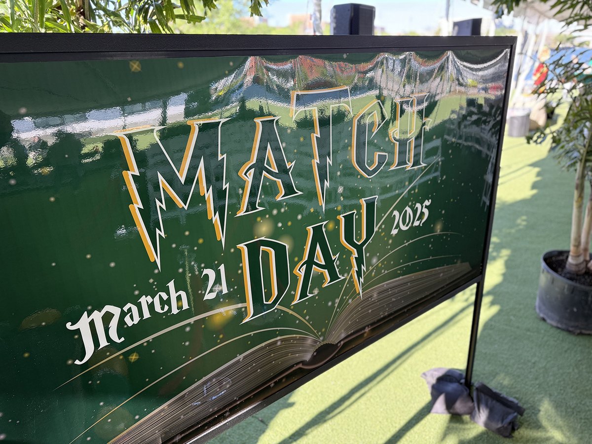 USFHealthMed's tweet photo. It is a beautiful Florida day and there is "magic" in the air for our #futuredoctors! Tune in at noon via @USFHealth YouTube live for #USFMatch Day 2025 to see where the #Classof2025 will spend their residency years. Link here: https://t.co/nLPrgjaFR7 https://t.co/hZj5ZIhd1r