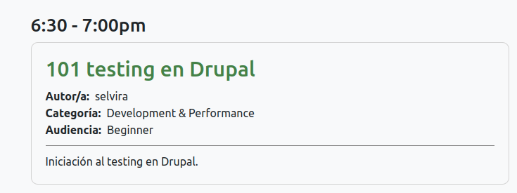 💙 Drupales día, comunidad.
Seguimos con las charlas de #DrupalIberia2025, recordad que además el 4 tenemos cena de 21:00 a 23:00

Más información en : 2025.drupaliberia.eu/sessions/sched…

#Drupal