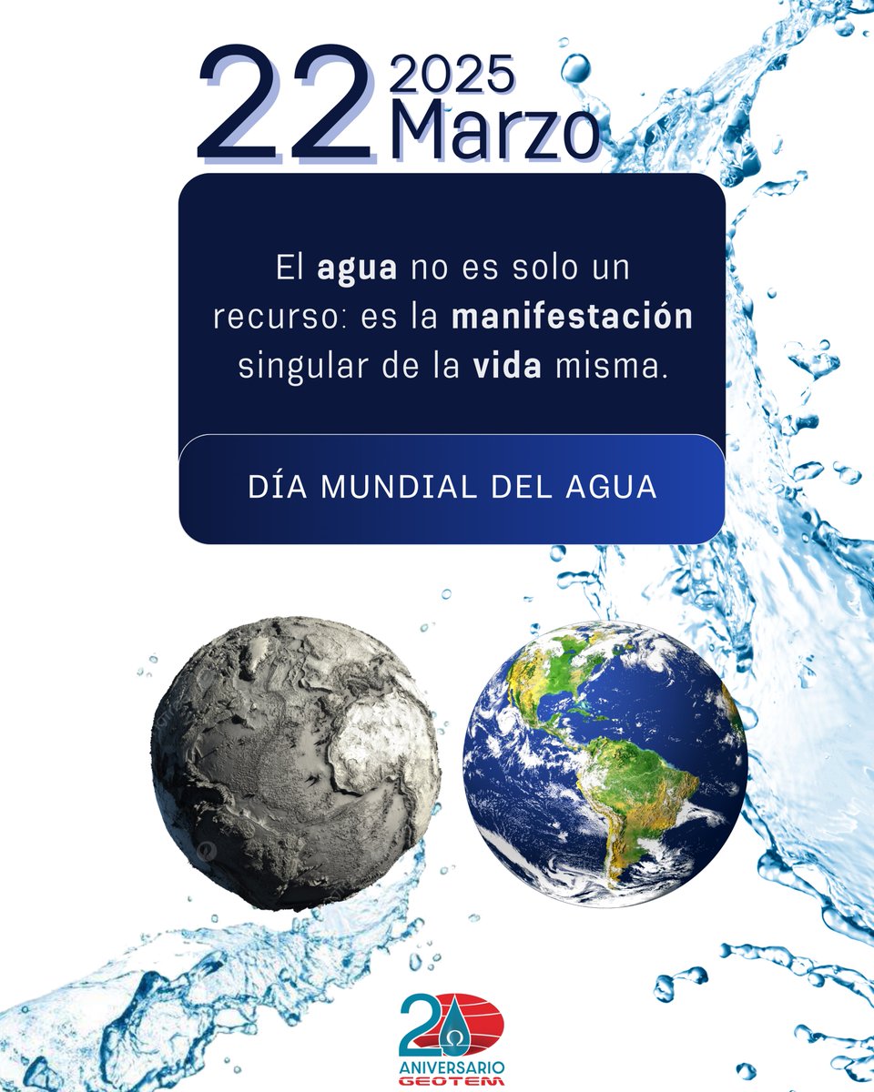 No hay mañana sin agua.
En el Día Mundial del Agua recordamos que es mucho más que un recurso: es la esencia misma de la vida, la fuerza que conecta ecosistemas y sociedades, y la manifestación más clara de nuestra responsabilidad con el planeta.