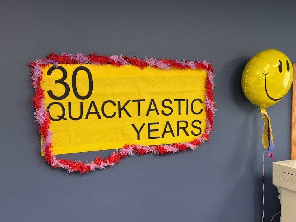 For the last 30 years Sue has kept our ducks in row! You're a remarkable colleague &amp; friend! Your commitment to customers have set our benchmark for superior service. You are a cornerstone of the magic and success of our incredible team at Walmark. 
Happy 30th Work Anniversary!