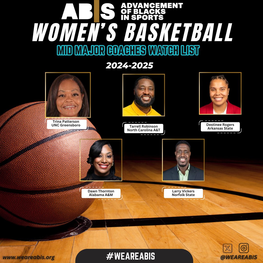 Advancement of Blacks in Sports (@weareabis) on Twitter photo 👀Watchlist Part 2👀<a href="/BishopLenbishop/">Len Bishop</a> @fsubroncos_wbb <a href="/CarlosFunchess/">Carlos Funchess</a> <a href="/stacieterry/">Stacie Terry-Hutson</a> <a href="/CoachMoore33/">Moore</a> <a href="/Coach_Dezz/">Destinee Rogers</a> Congratulations Coaches!! 👀Watchlist Part 2👀<a href="/BishopLenbishop/">Len Bishop</a> @fsubroncos_wbb <a href="/CarlosFunchess/">Carlos Funchess</a> <a href="/stacieterry/">Stacie Terry-Hutson</a> <a href="/CoachMoore33/">Moore</a> <a href="/Coach_Dezz/">Destinee Rogers</a> Congratulations Coaches!!
