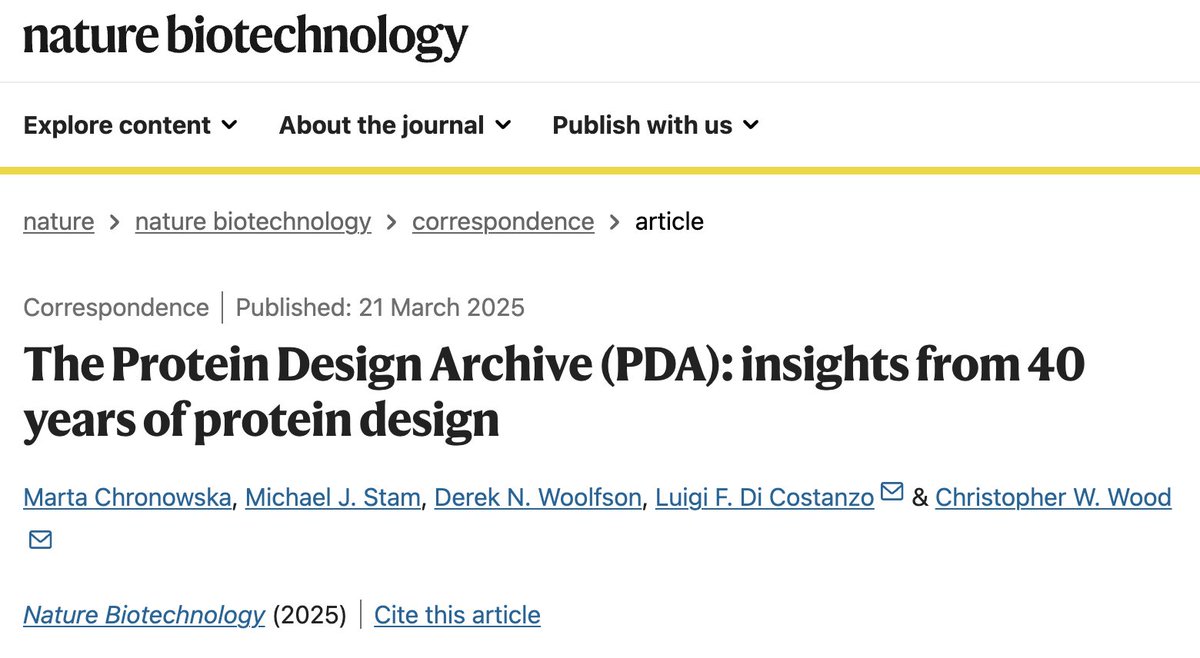 A new resource for protein design: the Protein Design Archive

Protein designers have long aimed to explore the vast possibilities beyond nature’s existing structures, seeking to learn how amino acid sequences fold and function in ways that evolution never tested. Chronowska et