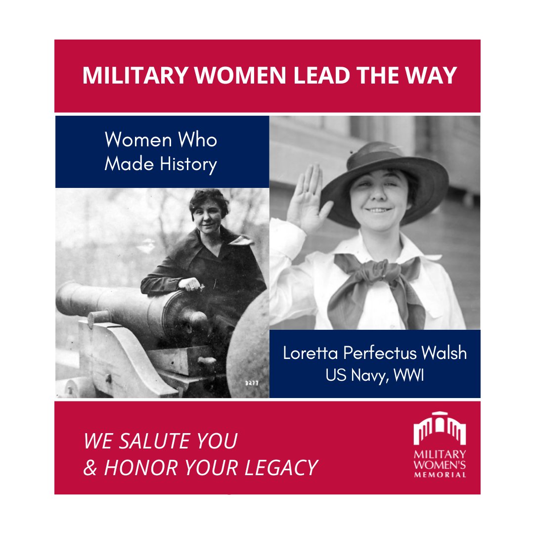 womensmemorial's tweet photo. #MarchWithMWM as we celebrate Women's History Month.

Today, we are marching with Loretta Walsh, who on this day in 1917 became the first woman to enlist in the U.S. Navy when she was sworn in as Chief Yeoman, or a "Yeomanette."

Photo Credit: https://t.co/oib1L9RzHt. https://t.co/QfofI7jfU4
