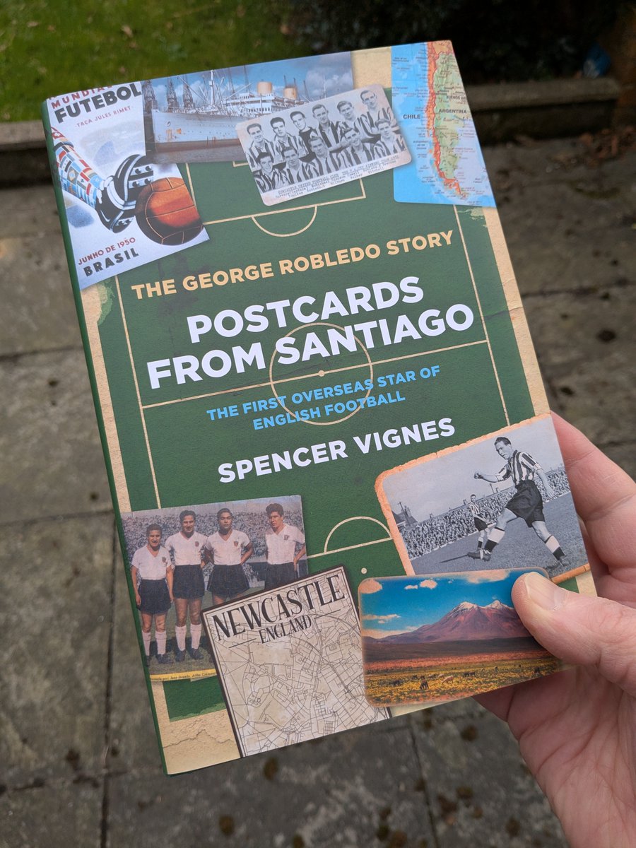 Spencer Vignes (@spencervignes) on Twitter photo It's always a thrilling moment, holding your very own book for the first time after months & years of writing & researching.
Loving the look & feel of 'Postcards From Santiago', the story of George Robledo, England's first overseas football star, out 8 April from <a href="/BitebackPub/">Biteback Publishing</a> It's always a thrilling moment, holding your very own book for the first time after months & years of writing & researching.
Loving the look & feel of 'Postcards From Santiago', the story of George Robledo, England's first overseas football star, out 8 April from <a href="/BitebackPub/">Biteback Publishing</a>
