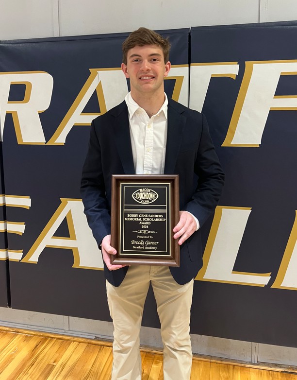Macon Touchdown Club (@macontdclub) on Twitter photo Bobby Gene Sanders Memorial Scholarship Recipient
Brooks Garner – Stratford Academy - 4.31 GPA / 1420 SAT / 31 ACT
<a href="/SAEagleSports/">Stratford Athletics</a> <a href="/stratfordeagles/">Stratford Academy</a> #MTDC Bobby Gene Sanders Memorial Scholarship Recipient
Brooks Garner – Stratford Academy - 4.31 GPA / 1420 SAT / 31 ACT
<a href="/SAEagleSports/">Stratford Athletics</a> <a href="/stratfordeagles/">Stratford Academy</a> #MTDC