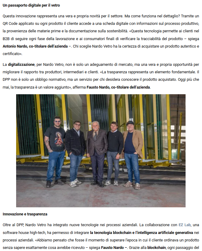 nardovetro's tweet photo. "Nardo-Vetro, il futuro del vetro" articolo pubblicato nel periodico relativo all'economia del vetro. https://t.co/qiTLm6j0Kl