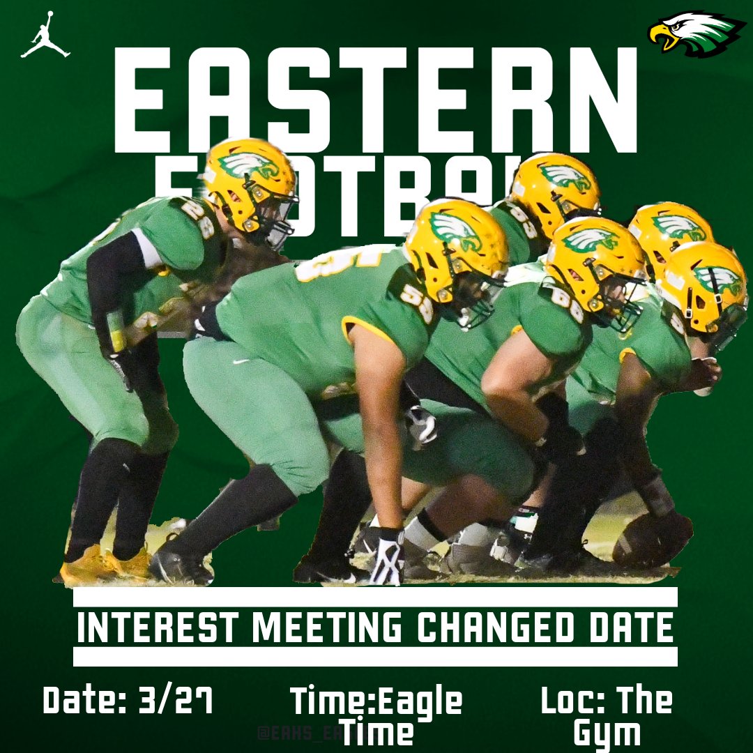 We had to make a change to the date of the Interest Meeting. It will now be during Eagle Time on Thursday, March 27.