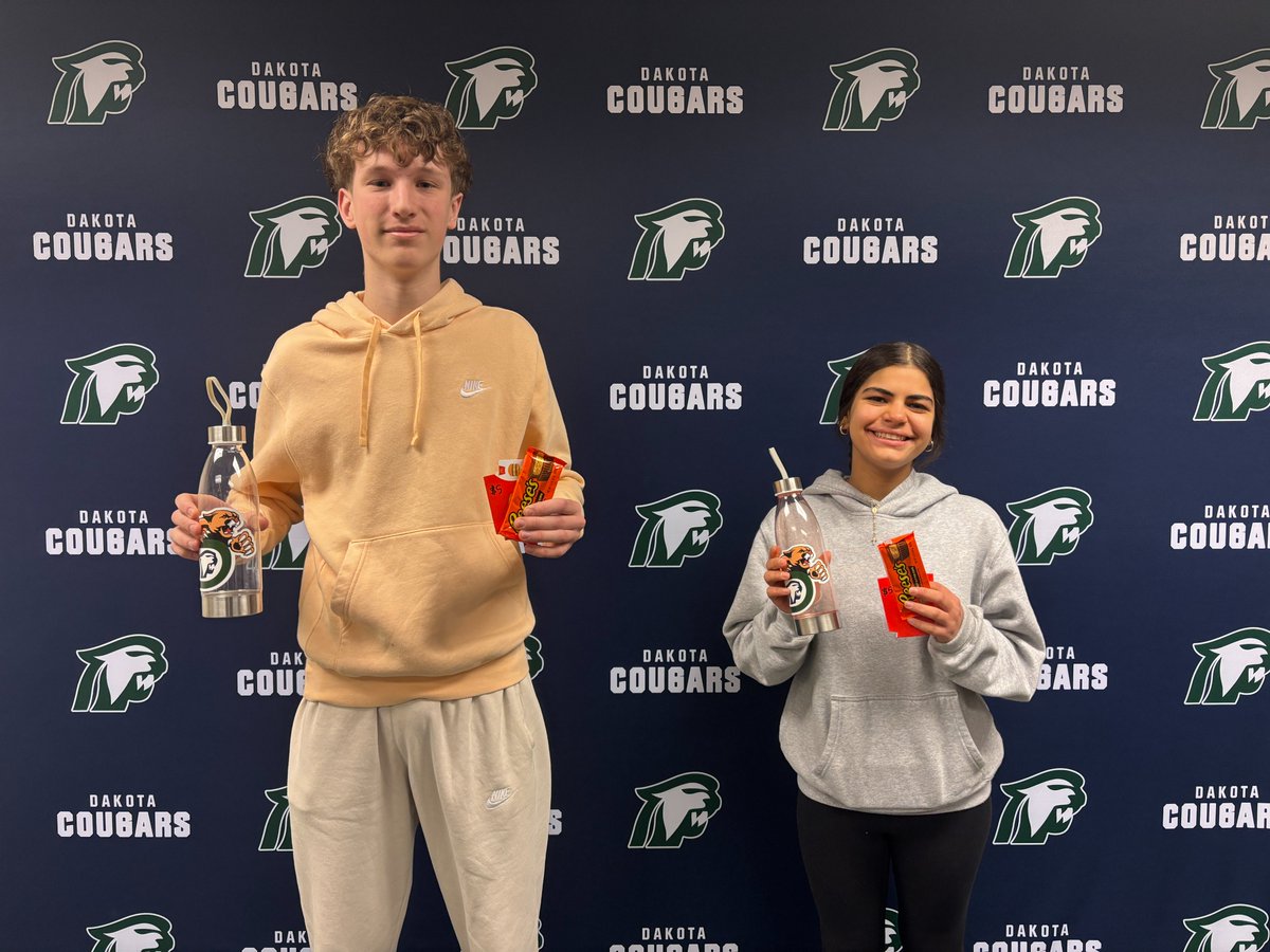 Congrats to our monthly Cougar PRIDE winners, Brady and Rosemary.