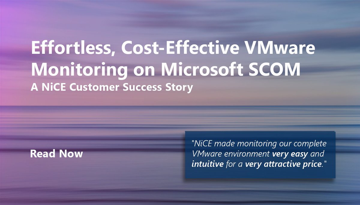 NiCE_IT_Mgmt's tweet image. #VMwareMonitoring with NiCE

Managing #VMware environments doesn’t have to be a challenge. One of our customers recently shared how the NiCE #VMware Management Pack transformed their #IT operations—simplifying monitoring, and more. 

bit.ly/3CQXGId