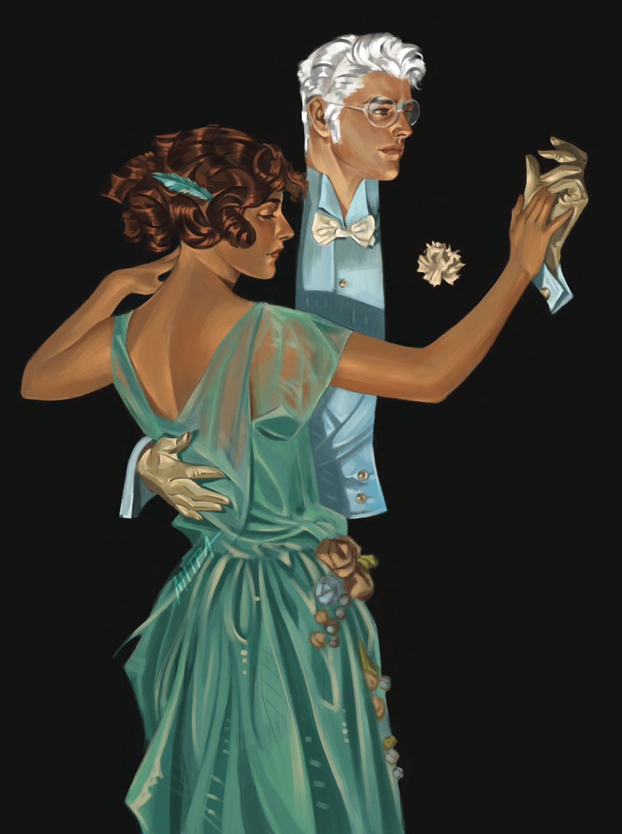 Percy &amp; Vex based on J.C. Leyendecker’s “Couple Dancing” #criticalrole #percyderolo #vexahlia #dnd #voxmachina #TheLegendofVoxMachina
