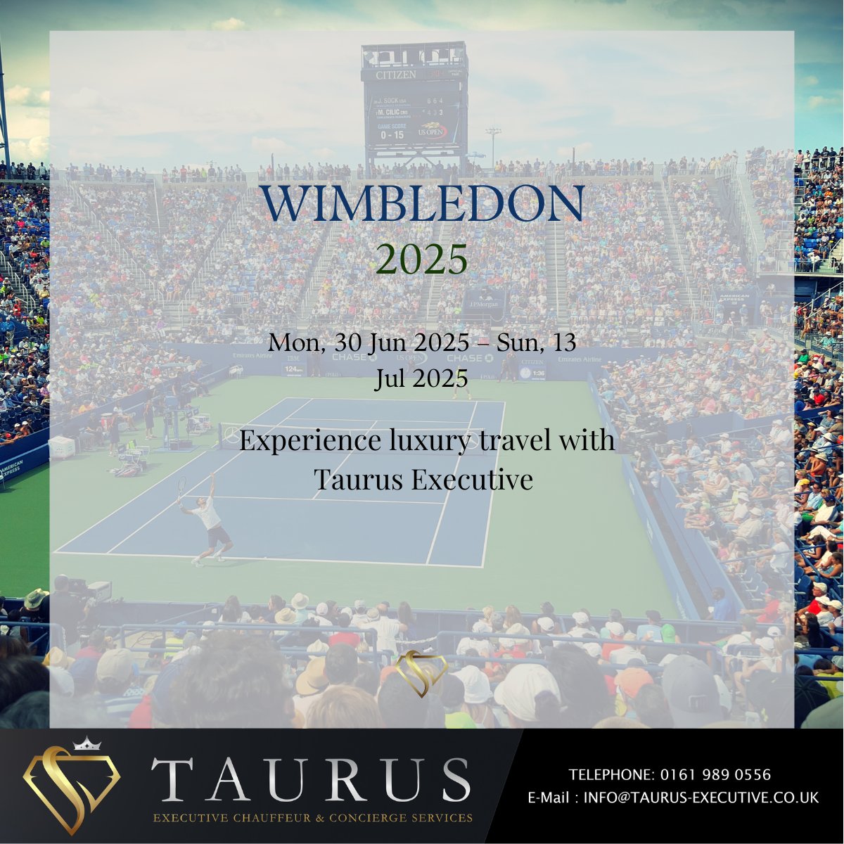 TaurusExecutive's tweet image. Travel to Wimbledon 2025 with the best in the business!
info@taurus-executive.co.uk
#travel #sportstravel #wimbledon2025 #chauffeur