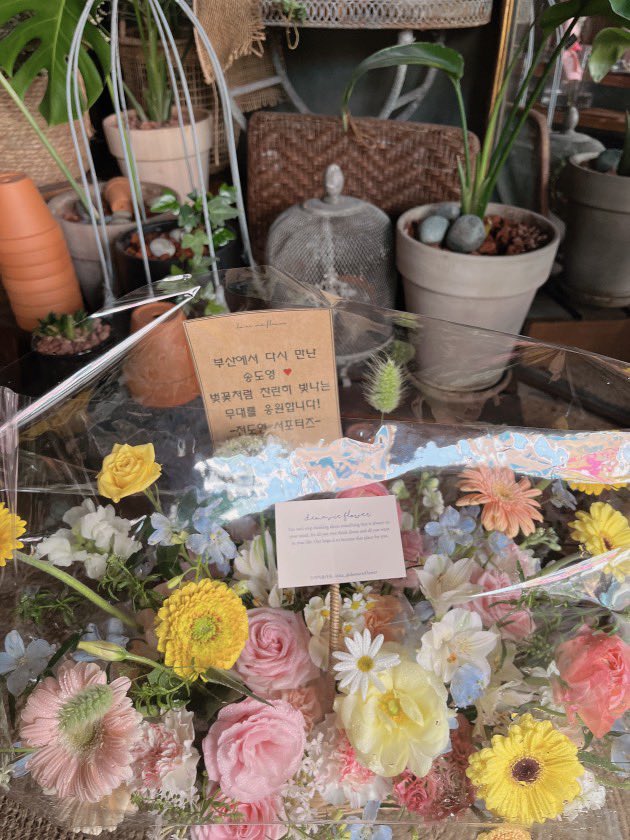 <벚꽃동산> 부산 공연 (2025. 3. 13. ~ 3. 15.)
첫공날 서포터즈 진행팀에서 꽃바구니를 전달했습니다! 멋진 무대 위에 다시 올라주신 도연 배우님께 감사드립니다😍😍 이어지는 <벚꽃동산> 해외투어까지 많은 관심 바랍니다🌸🤍