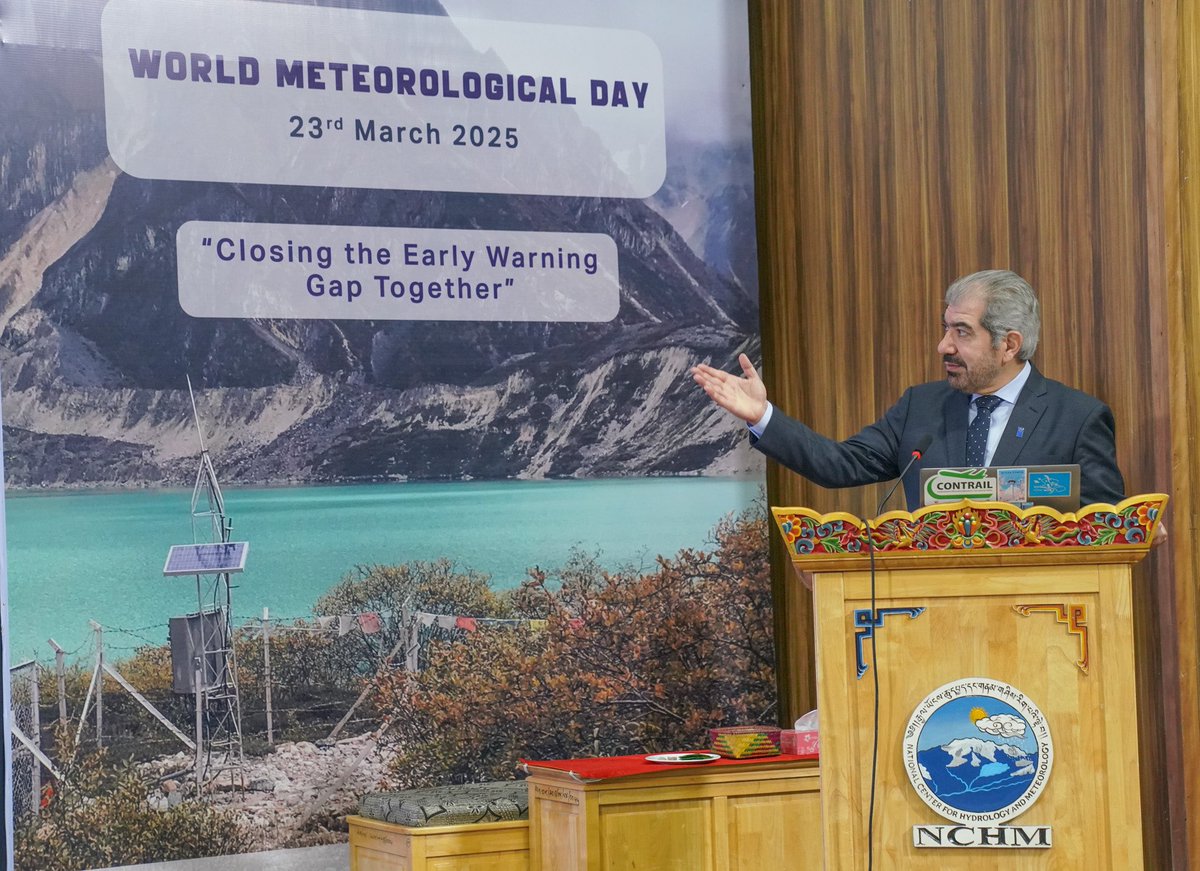 MohammadYounus_'s tweet photo. Pleasure joining Natural Resources & Energy Minister, @nchmbhutan, friends from RGOB, IFIs & others to mark #WorldGlaciersDay & #WMODay, calling 4 action to save Bhutan’s fast melting glaciers & livelihoods tied to it. UNDP will continue to support 🇧🇹 in enhancing climate action. https://t.co/liCsgkNipm