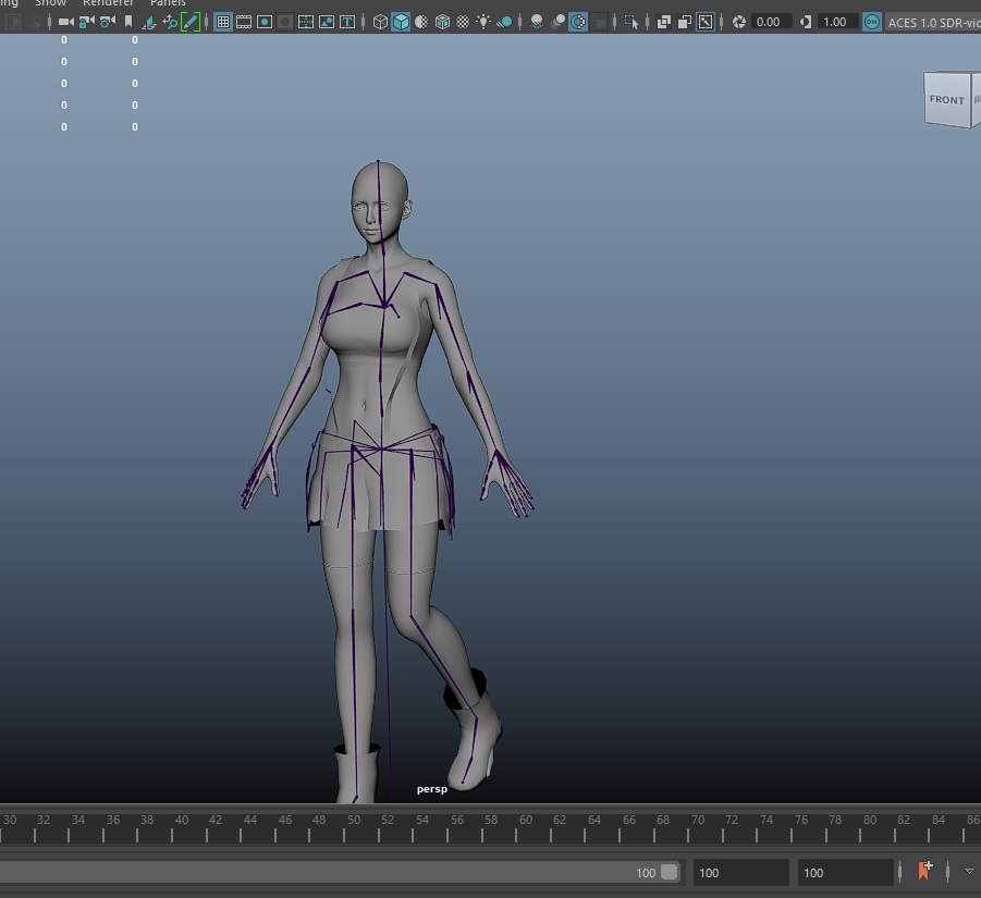 服バインドしたら裏面が貫通するのでlowpolyのウェイトコピー用のを作ってみる😭
#3DCG #MAYA