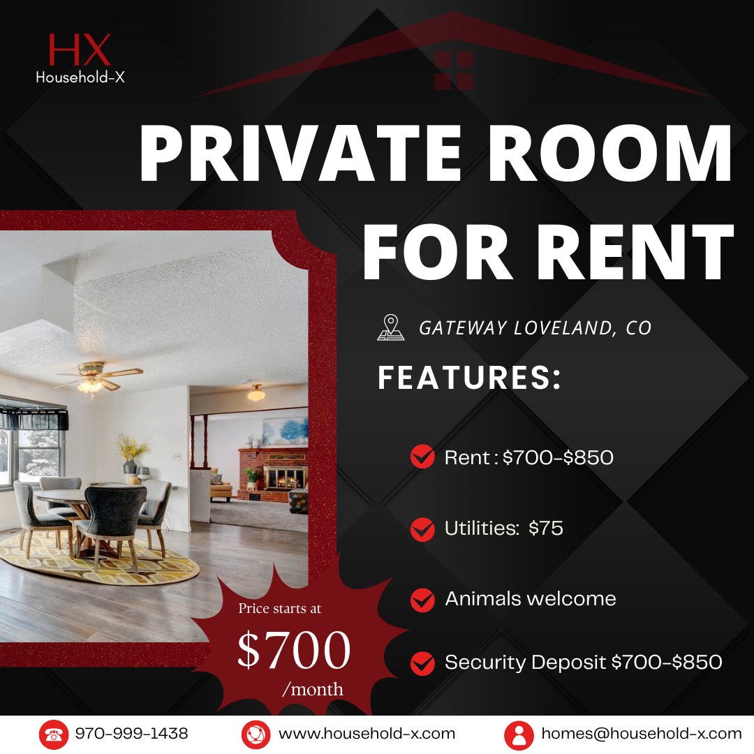 📍 Gateway Loveland, CO

🏠 Affordable and hassle-free! 💰 Find your perfect coliving space at Household-X! 

📅 Limited spots—DM us! 

👉 Household-X.com

#RoomForRent #CommunityLiving #colivingclub #propertymanagers #sustainableliving