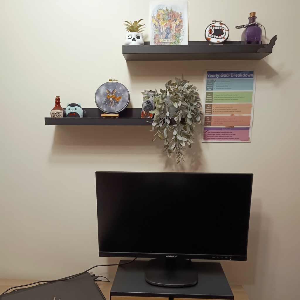 monsterous_etsy's tweet photo. Day 9 - Workspace

It's definitely not done yet, but I'm now luckily to have my own craft room!

I wanted the vibes of this room to be more dark and moody, hence a lot of black and my pride and joy of my deep purple wall (not shown). https://t.co/z8qdRJorI6