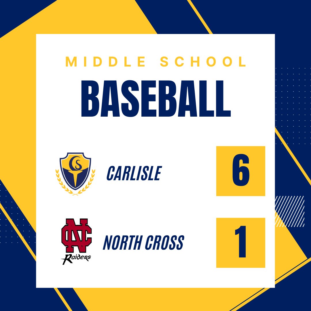 💛⚾️💙 Congratulations to our Middle School Baseball team on their win versus North Cross on Wednesday! Go Chiefs!

#gochiefs #carlisleschool