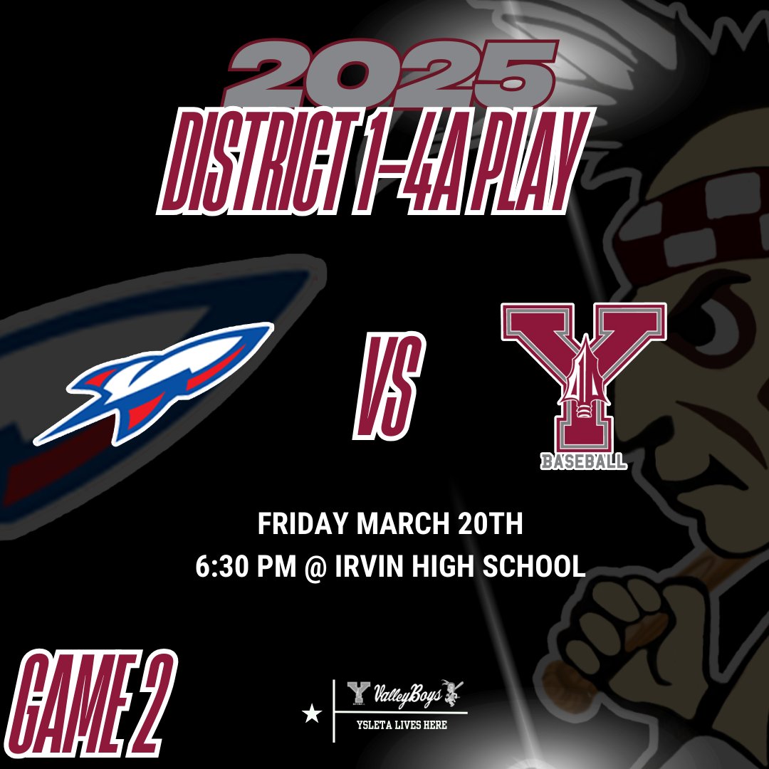 Game Day
District Game

Vs Irvin Rockets
⏰ 6:30 pm
📍Irvin HS
