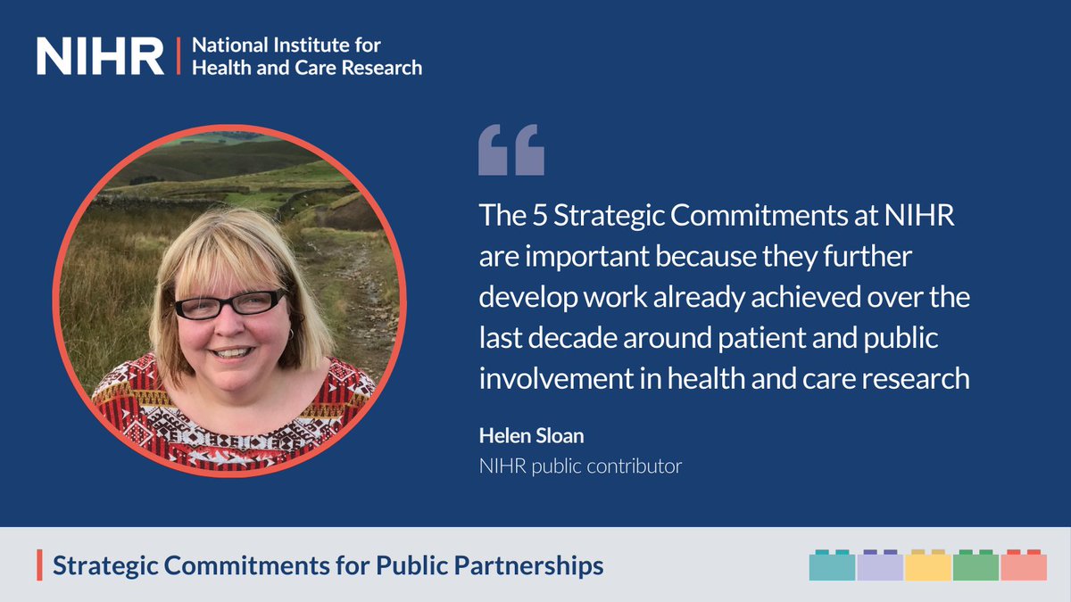 We are proud of the work we do in collaboration with patients, service users, carers and the public. But we recognise we need to keep improving.

To do this, we have set out 5 strategic commitments to focus on. Find out more: nihr.ac.uk/about-us/what-…