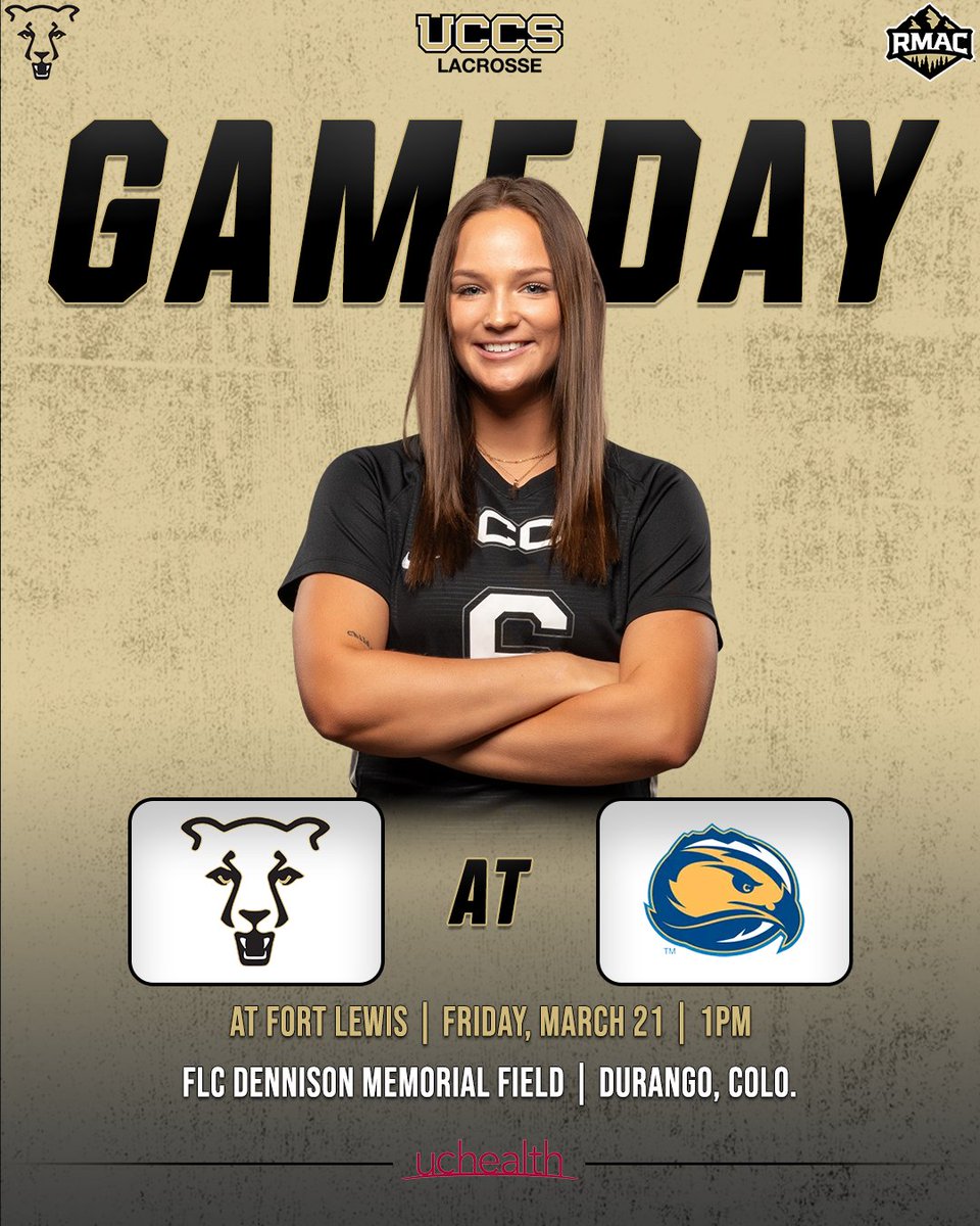 🥍 GAMEDAY🥍

🆚 Fort Lewis
📍 Durango, Colo.
🏟️ FLC Dennison Memorial Field
⌚ 1:00 p.m.
📊 goskyhawks.com/sidearmstats/w…
🎥 rmacnetwork.com/gomountainlion…

#GoMountainLions #RMACwlax