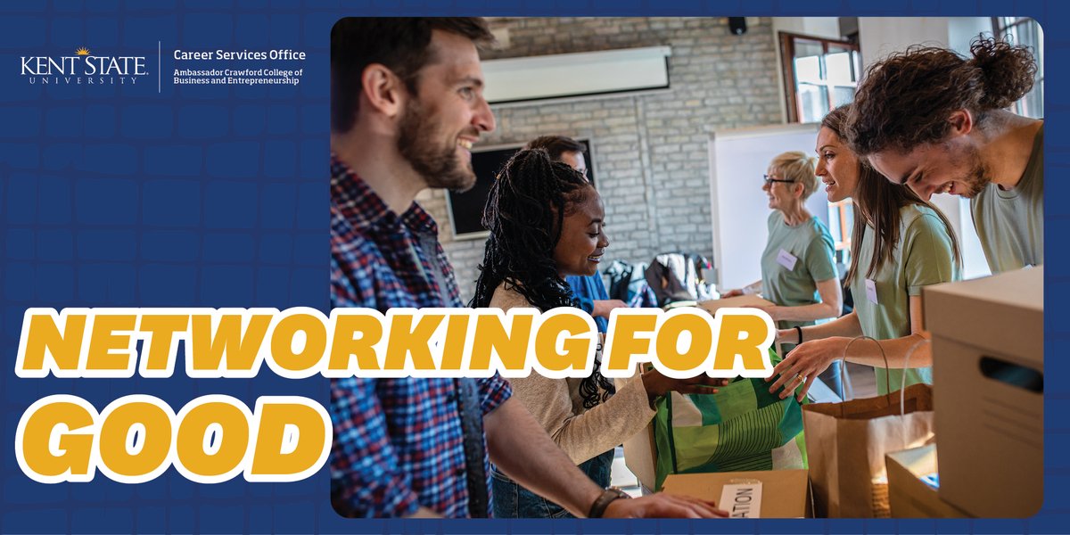 Ambassador Crawford College (@crawford_ksu) on Twitter photo Connect with employers, explore career opportunities, and give back to the Kent community through service projects at the upcoming Networking for Good event. 🙌
📅 April 4
⏰ 10 a.m. – Noon
📍 Crawford Hall 222
Questions? Email buscareers@kent.edu
#ACCBE #KentState #Networking Connect with employers, explore career opportunities, and give back to the Kent community through service projects at the upcoming Networking for Good event. 🙌
📅 April 4
⏰ 10 a.m. – Noon
📍 Crawford Hall 222
Questions? Email buscareers@kent.edu
#ACCBE #KentState #Networking