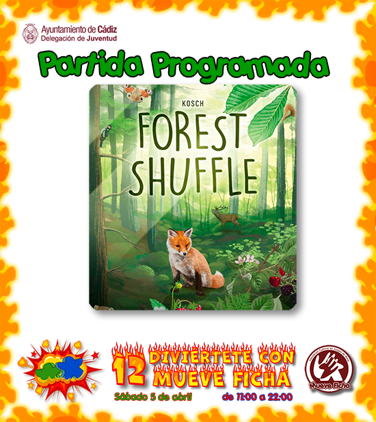 Más partidas programadas para el 5/4 en la Casa de la Juventud de Cádiz en las #XIIDivierteteconMueveFicha, hoy juegos donde la naturaleza es la protagonista:

12:00 Harmonies
16:00 Botanicus
18:00 Forest Shuffle

+info:
mueveficha.es/xii-diviertete…