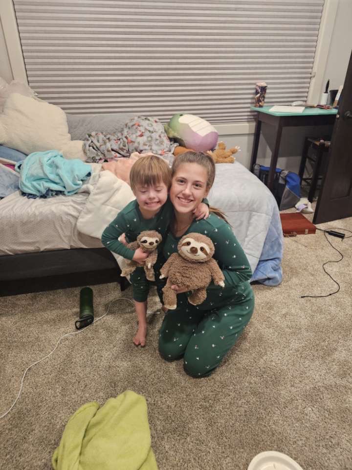 AlianaBanner's tweet photo. Happy World Down Syndrome Day 💛💙 
Celebrate by wearing your crazy socks! https://t.co/m1yIllzInK
