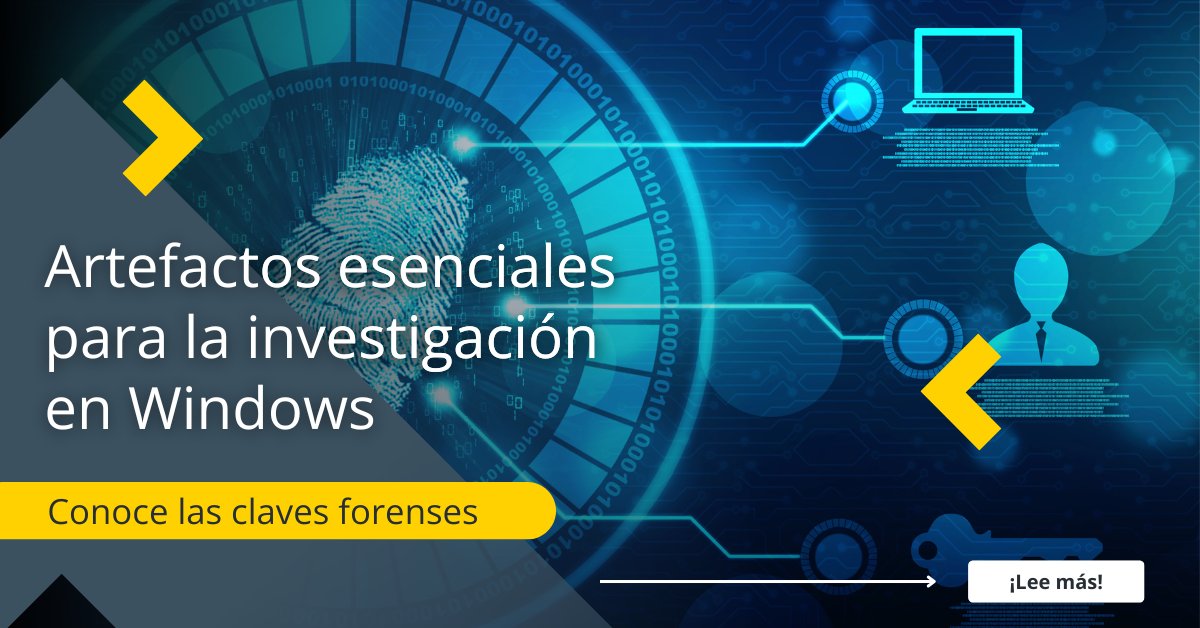 INCIBE's tweet image. En el análisis #forense #digital de sistemas #Windows los #artefactos son fundamentales para la investigación de #ciberincidentes 🔎💻. 

¿Quieres saber por qué? 🤔

🔗 Conoce todos los detalles en incibe.es/incibe-cert/bl… 

#PlanDeRecuperación
