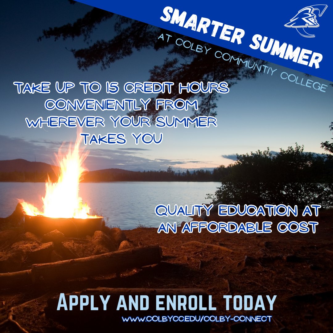 ColbyCCollege's tweet image. Summer enrollment is open! Need to catch up, get started, or want to boost your GPA? All summer classes at CCC are offered online, take classes wherever your summer takes you! Apply and enroll today before classes fill! #Summer #SummerClasses #Convenient #IamCCC #PlanAhead