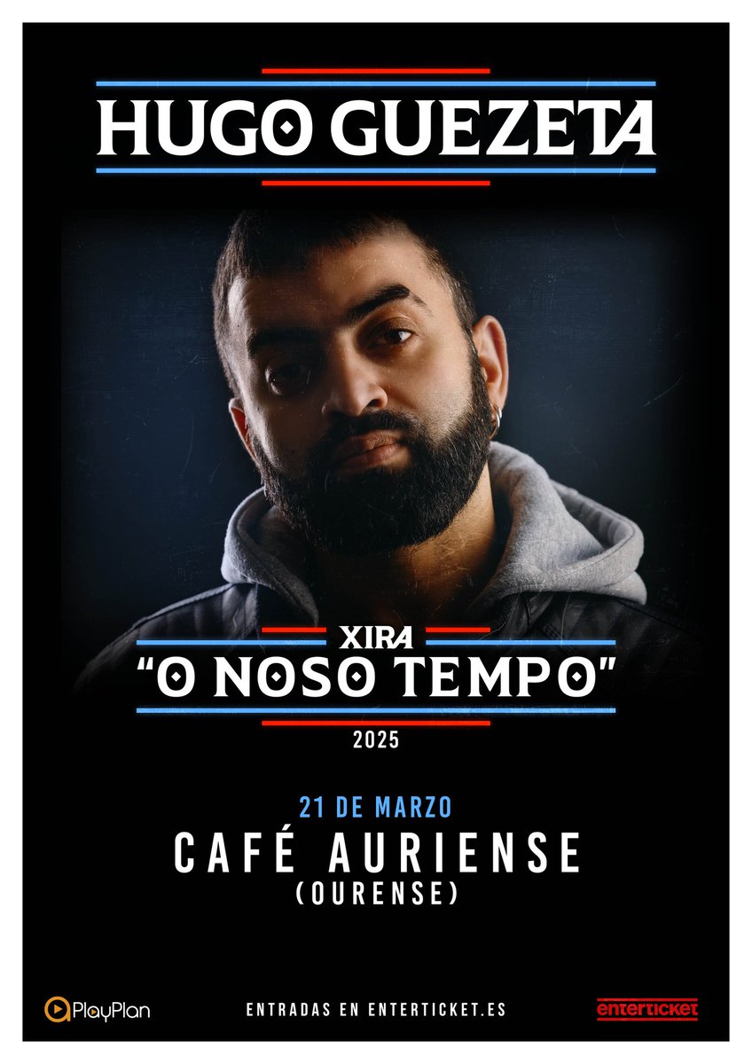 hugo_guezeta's tweet photo. Hoxe por Ourense!! ✊❤️🔥
ÚLTIMAS 10 ENTRADAS 🥰⤵️
https://t.co/kewWF8KYL2
APERTURA PORTAS 20:30
@THATBASSDJ 21:30
CONCERTO 21:45
#ONosoTempo #HugoGuezeta https://t.co/UwKJw4T3s3
