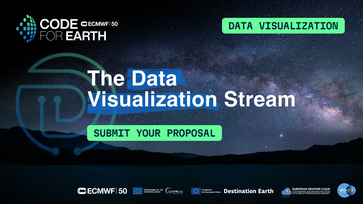 🌍✨ Calling all data dreamers and visualisation virtuosos! #Stream1 of #CodeforEarth2025 is your chance to turn #environmental data into stunning, useful #tools — from mapping wildfires to making meteorological plots accessible.

👉 Apply now: codeforearth.ecmwf.int/stream/stream-…