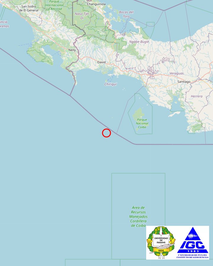 Reportan sismo de magnitud 6.3, localizado al sur de Panamá a 78km al suroeste de Coiba. El evento se sintió en varias partes del país. Vía <a href="/igcpanamaup/">IGCPanamaUP</a>