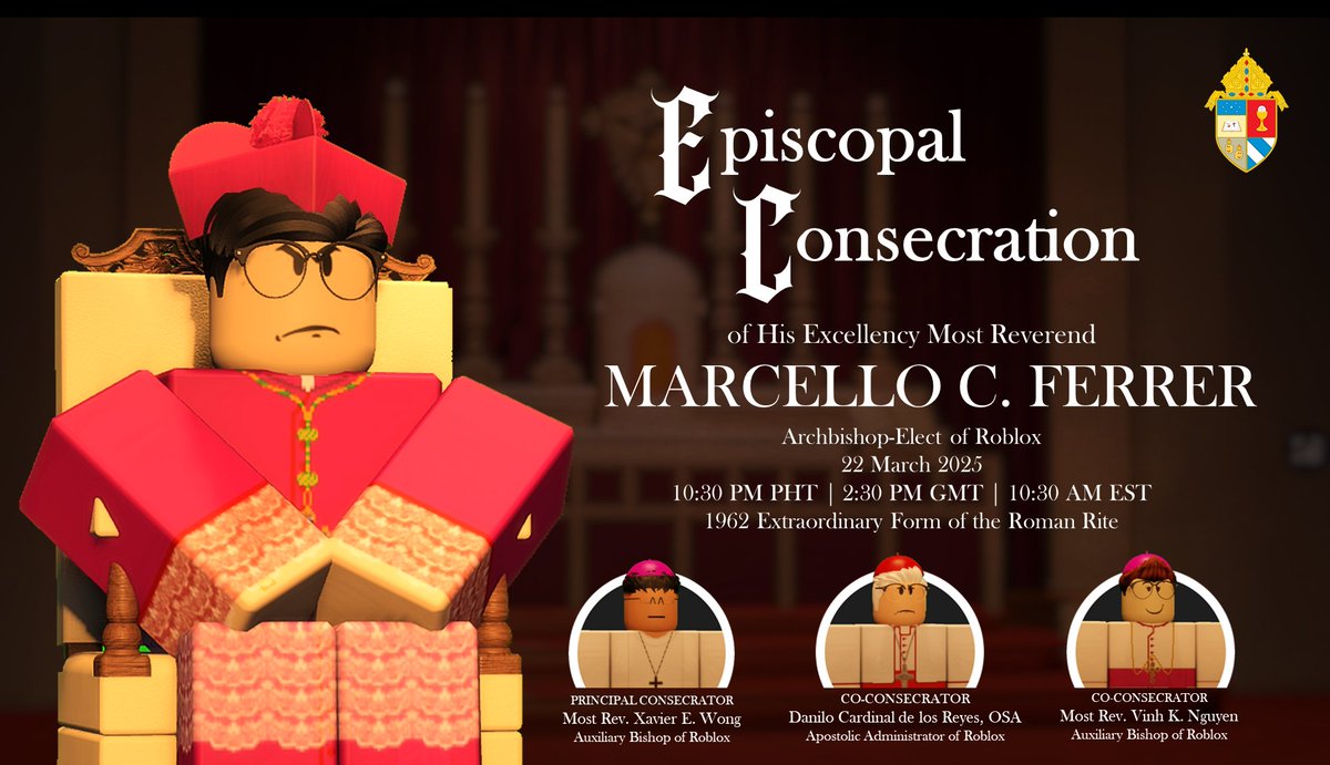 All are invited to the Episcopal Consecration of our Archbishop-elect tomorrow! Will occur at St. Moritz Church in the Extraordinary Form of the Roman Rite.