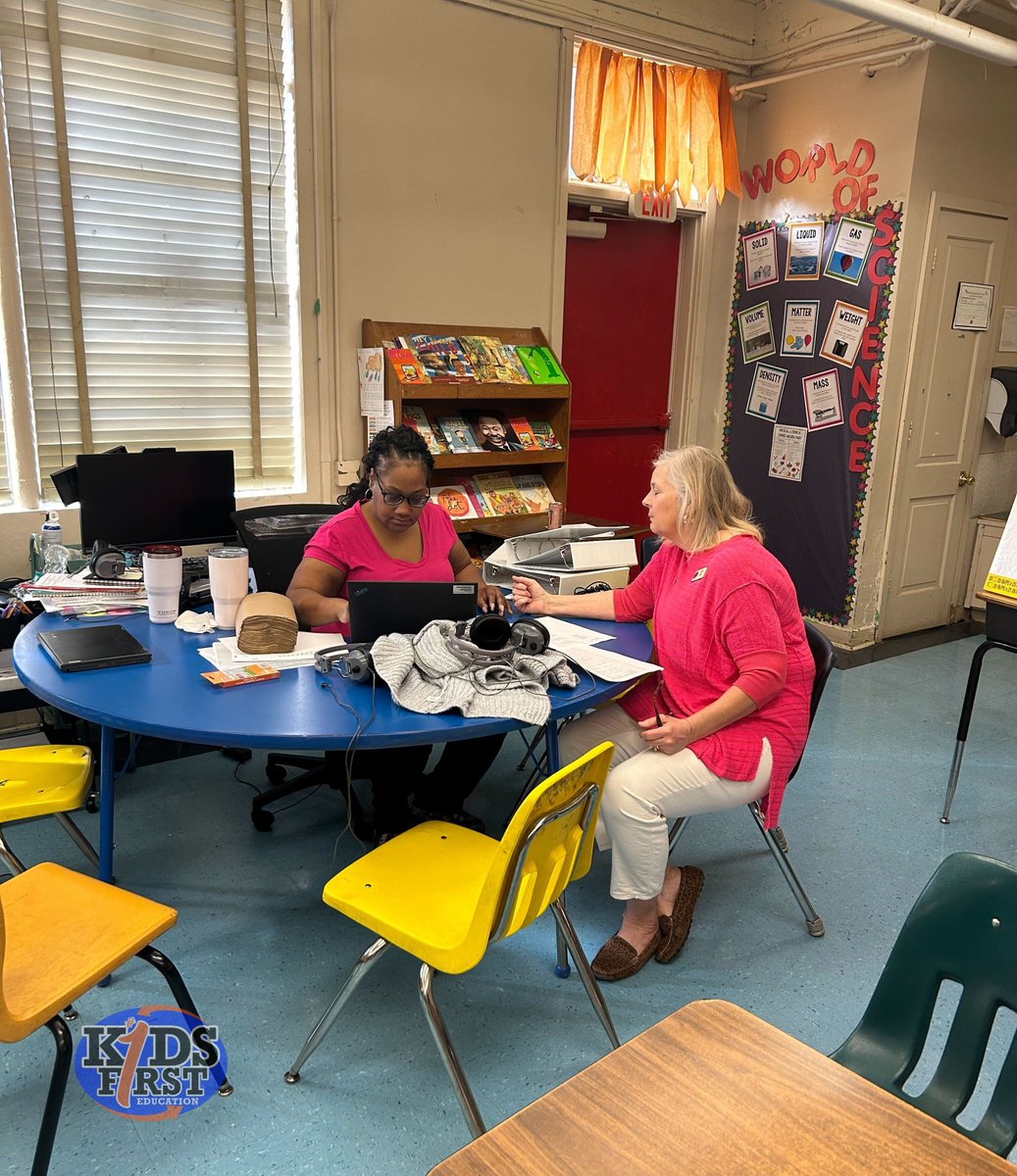 K1Education's tweet image. #KidsFirst Coach Gwen Cobb teamed up with Ms. Hess at Isable Elementary to dive into assessment data and drive student success! 📊📚 #DataDrivenTeaching #KidsFirstAlways #StudentSuccess