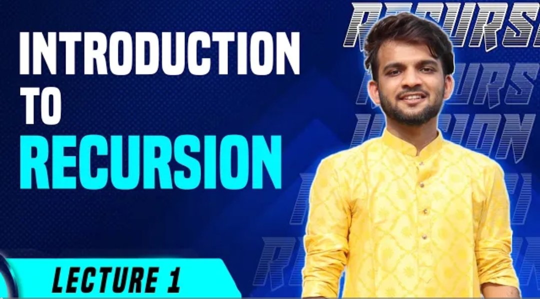 parth_tweets_'s tweet image. Recursion #1 :

Learnt about :
• Introduction of Recursion
• Stack Overflow 
• Base Condition
• Recursion Tree 

#DataStructures #Algorithm
#StriverA2ZDsa 
@striver_79