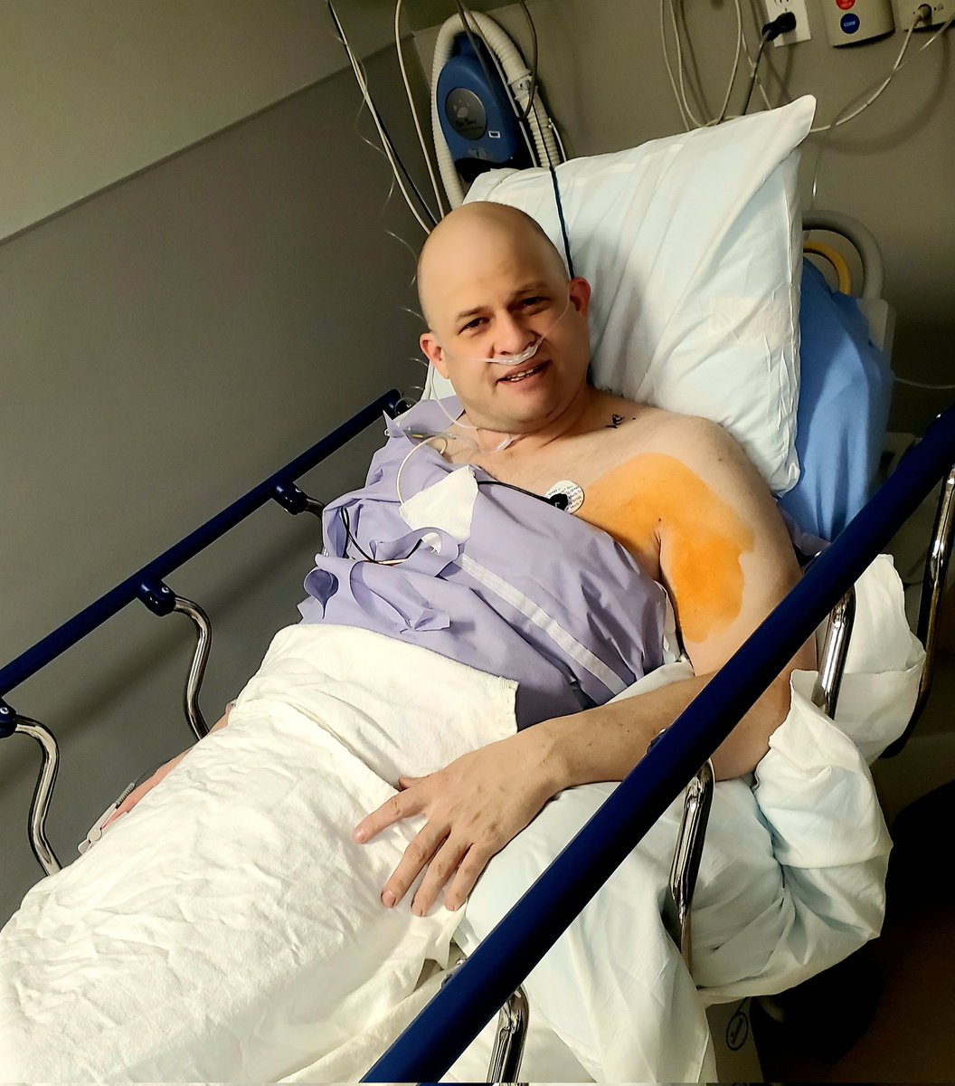 Hubby going in soon for his left arm surgery redness on skin is the iodine they used if anyon3 curious