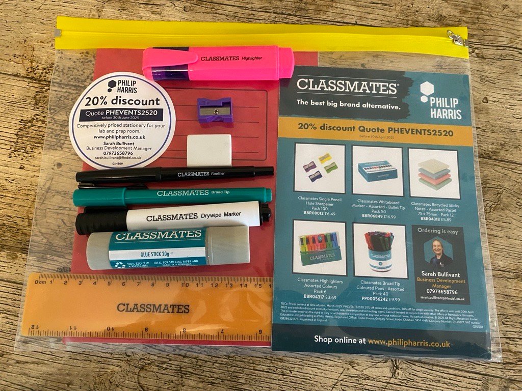We have 50 of our Classmates lab &amp; prep room stationery packs ready for <a href="/TonbridgeUK/">Tonbridge School</a>
Science Technician Convention. Organised by <a href="/Chemist_lma/">Lisa Alford</a> with <a href="/PhysicsPartners/">PhysicsPartners</a>

We have a useful range for practical science on our website

Who is joining <a href="/SarahBullivant3/">Sarah Bullivant</a>  next week?