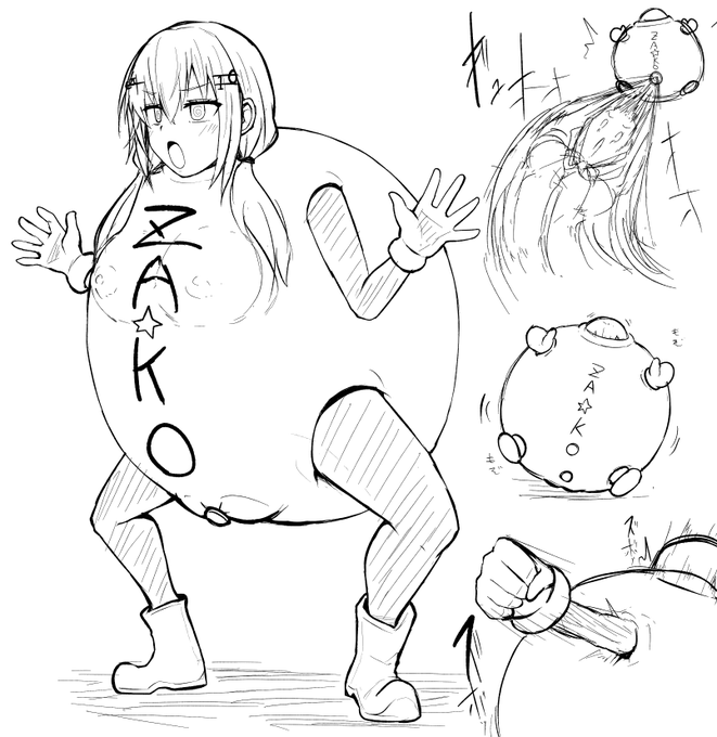 ザコ戦闘員化のバリエーション増やしてみたくて、結局途中でよくわからなくなったやつのラフ( ◠‿◠ ) 