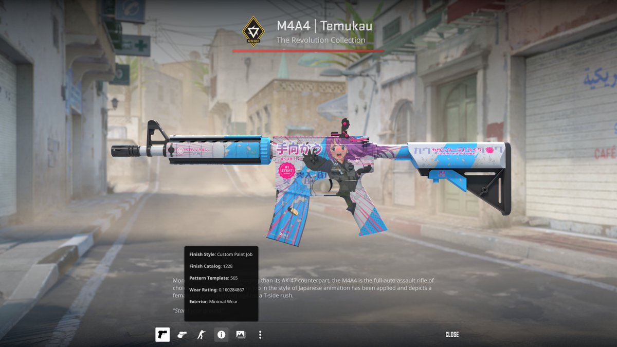 ScuffedSkins's tweet photo. Giving away this VERY RARE expensive M4 TEMUKAU
with RARE float 0.100(meme float)

🦶To win this
👣Like the quoted tweet
®️Retweet this tweet

Rolls when the quoted hits 1k likes 🔥🔥🔥
https://t.co/CIYO7XgAjx