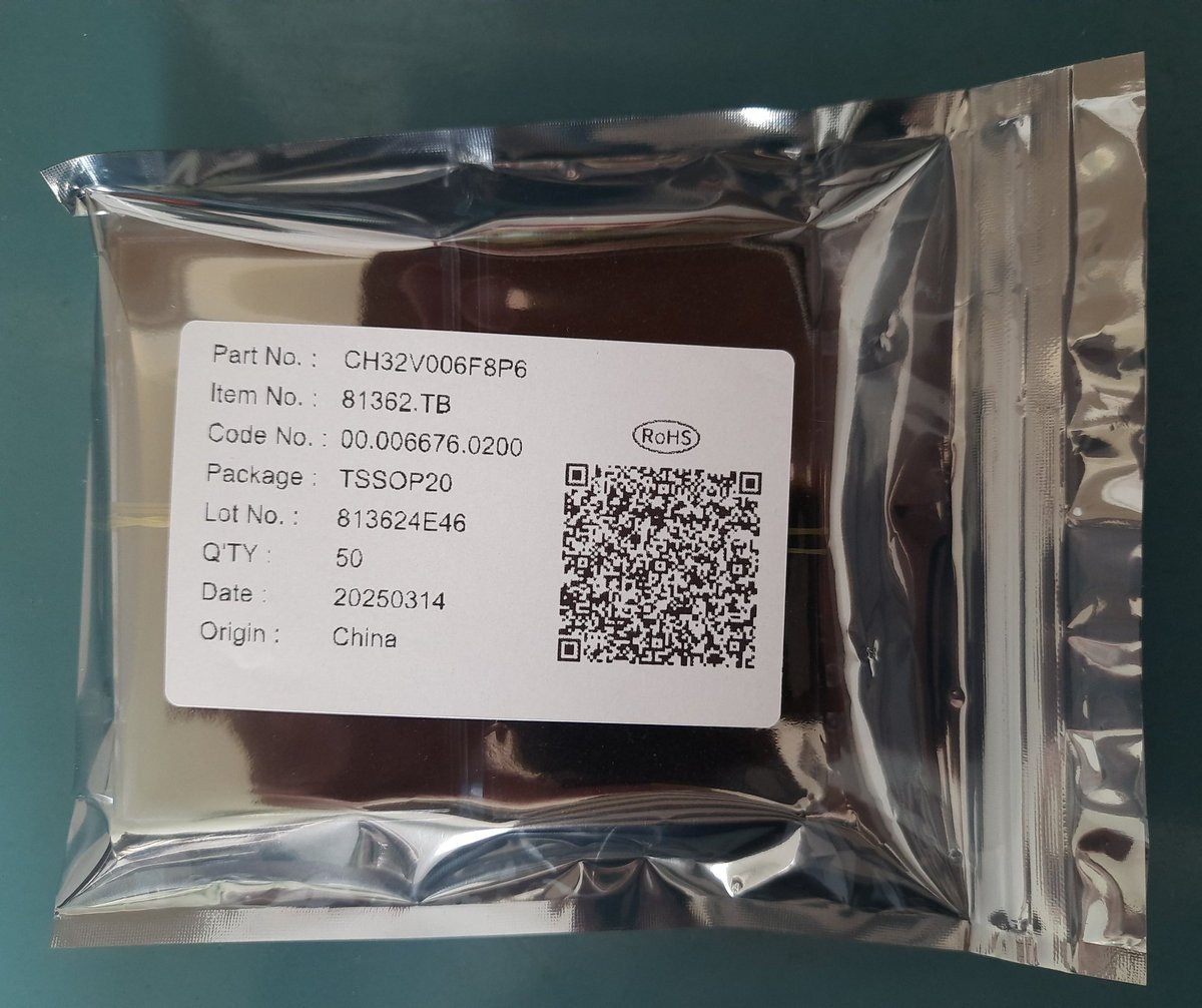 At last! Next week I try some tests with ch32fun. #riscv <a href="/cnlohr/">cnlohr</a>