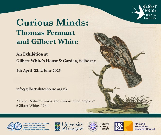 Gilbert White's House & Gardens (@gilbertwhites) on Twitter photo Exhibition: Curious Minds: Thomas Pennant & Gilbert White
Our exhibition is itself the product of a collaboration between the #AHRC-funded Curious Travellers Project, the <a href="/NHM_London/">Natural History Museum</a> and Gilbert White’s House and Garden.
Dates: 8th April to 22nd June 2025 Exhibition: Curious Minds: Thomas Pennant & Gilbert White
Our exhibition is itself the product of a collaboration between the #AHRC-funded Curious Travellers Project, the <a href="/NHM_London/">Natural History Museum</a> and Gilbert White’s House and Garden.
Dates: 8th April to 22nd June 2025