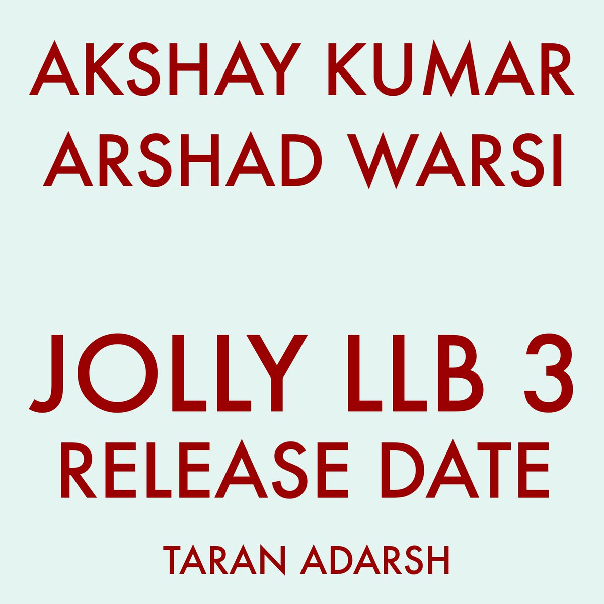 #Xclusiv... AKSHAY KUMAR - ARSHAD WARSI: 'JOLLY LLB 3' RELEASE DATE LOCKED... #Viacom18Studios locks 19 Sept 2025 for the highly anticipated #JollyLLB3, the biggest film in the franchise.

Stars #AkshayKumar [as #JollyMishra] and #ArshadWarsi [as #JollyTyagi]... Directed by