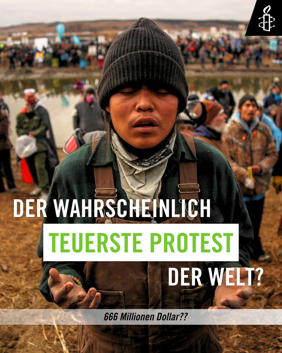 amnesty_de's tweet photo. Absurd! Ein Öl-Konzern mit 83 Milliarden $ Jahreseinnahmen geht per SLAPP-Klage gegen @greenpeace_de vor. Urteil des Gerichts: 666 Mio. $ Strafe für die NGO, weil sie an Protesten gegen eine Pipeline, die durch Territorium von Indigenen führt, beteiligt war. #ProtectTheProtest https://t.co/ncoe6N5H00
