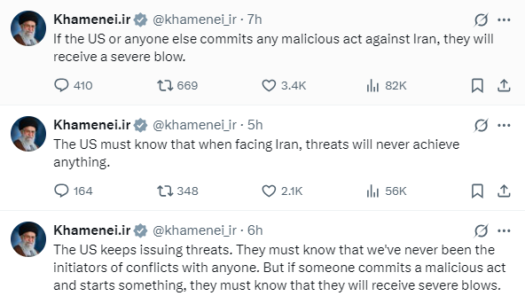 firstpost's tweet photo. #FPNewsUpdate: Iran’s Supreme Leader Ali Khamenei said Friday that the Houthis, an Iran-aligned terror group that controls much of Yemen, act on their own motivations after US President Donald Trump said he would hold Tehran accountable for the group’s actions.

Khamenei also warned, “If the US or anyone else commits any malicious act against Iran, they will receive a severe blow.”