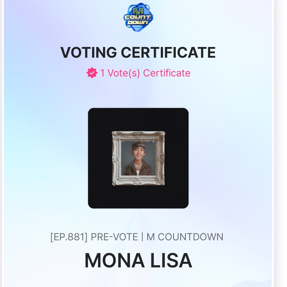 ARMYS 'MONA LISA' IS NOMINATED ON MCOUNTDOWN, PLS VOTE LETS WIN FOR OUR HOBI💜💪

🗳:mnetplus.onelink.me/TRa8/94wr5mku?…
