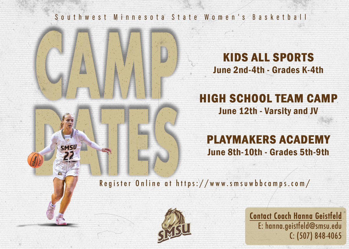 Updated camp dates! 

Looking forward to seeing all of our campers in June. Register today!😆🤩