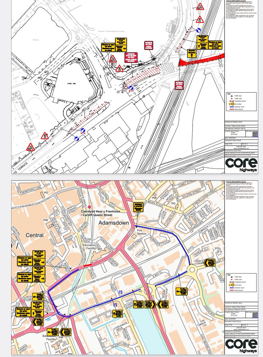 We have just had an urgent message about unplanned road closures in the city centre next week while gas repairs are carried out on Bute Terrace