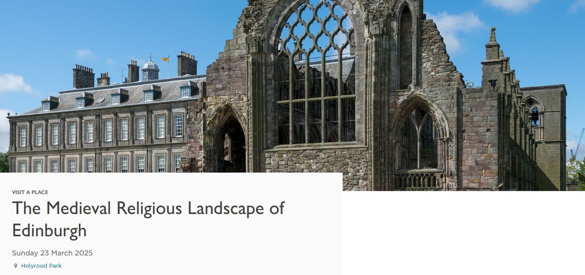 Scotland's Churches Trust (@schurchestrust) on Twitter photo At a loose end in Edinburgh this weekend?
Our chairperson, Prof <a href="/AdamCumming6/">Adam Cumming</a>, is giving a talk on the medieval religious buildings of the city at 1.30pm on Sunday, for <a href="/welovehistory/">Historic Scotland</a>/<a href="/HistEnvScot/">Historic Environment Scotland</a>, in their Holyrood Park Education Centre.
Book here 👇
historicenvironment.scot/visit-a-place/… At a loose end in Edinburgh this weekend?
Our chairperson, Prof <a href="/AdamCumming6/">Adam Cumming</a>, is giving a talk on the medieval religious buildings of the city at 1.30pm on Sunday, for <a href="/welovehistory/">Historic Scotland</a>/<a href="/HistEnvScot/">Historic Environment Scotland</a>, in their Holyrood Park Education Centre.
Book here 👇
historicenvironment.scot/visit-a-place/…