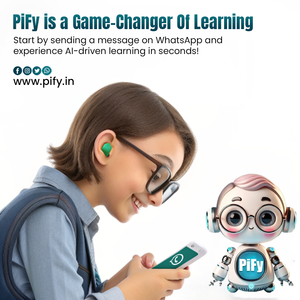 PiFyAi's tweet image. 🚀 Looking for a reliable &amp;amp; affordable personal tutor? Meet PiFy – your AI-powered learning assistant! 📚✨
📖 Instant Learning | 🎓 Smart Tutoring | 📱 WhatsApp-Based AI Assistance
🌐 pify.in
#PiFy #AITutor #SmartLearning #PersonalTutor #EdTech #OnlineLearning